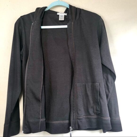 Natori Brown Zip Up Long Sleeve Hoodie Size Medium - Picture 6 of 9
